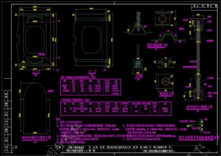 锚索区预应力钢筋布置图CAD图纸