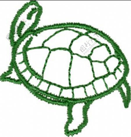 绣花动物乌龟乌龟色彩免费素材