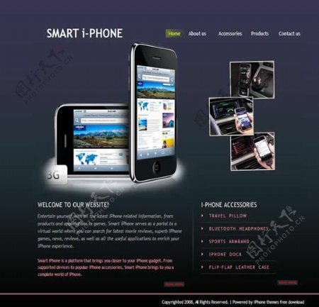 国外手机发布网站模版
