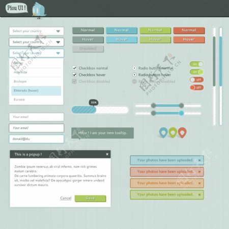 网页设计工具包PSD分层素材