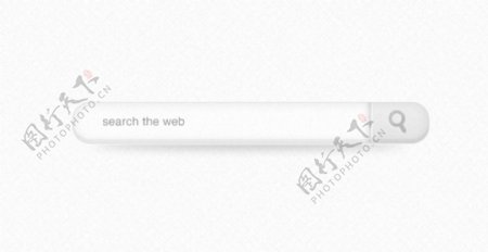 白色的Web界面搜索输入框PSD