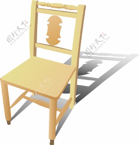 插画椅子凳子木椅