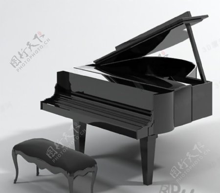 3D钢琴模型