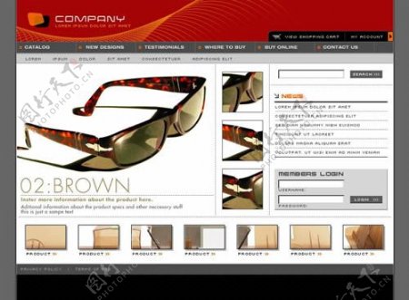眼镜公司网站模板