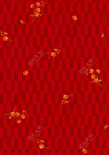 红色条形排列花点缀底纹花纹素材