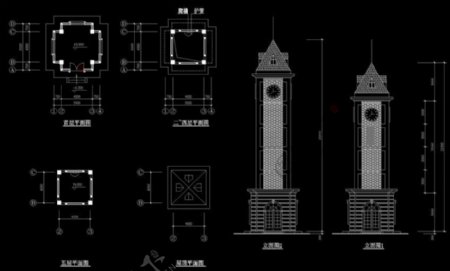 钟楼建筑施工图