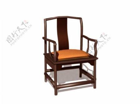 中式单体椅子模型图片