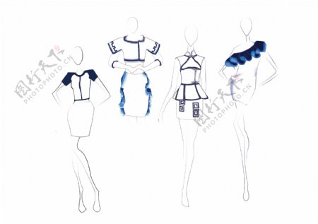 青花瓷服装系列设计
