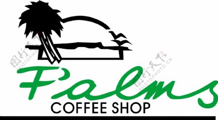 棕榈咖啡店的标志