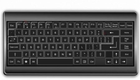 黑色和白色的阴影矢量图像的键盘