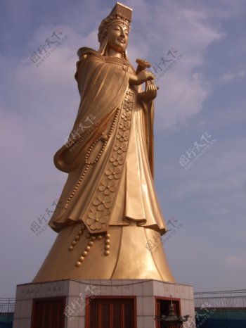 海上女神妈祖雕像图片