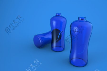 PET透明蓝瓶