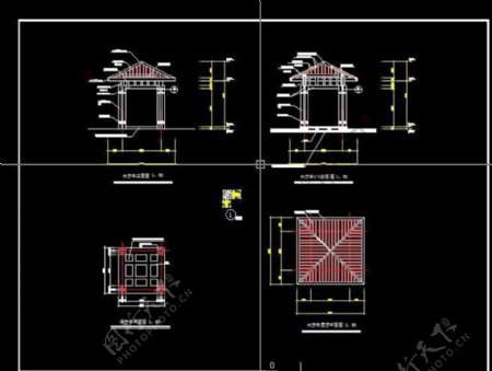 小方亭CAD施工详图