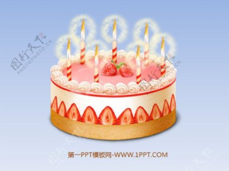 动态生日蛋糕PPT动画背景的生日