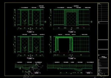 浴区装修cad图纸