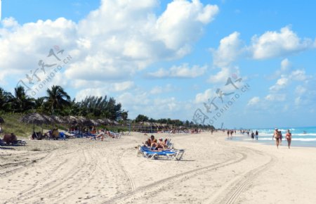古巴海滩风光图片