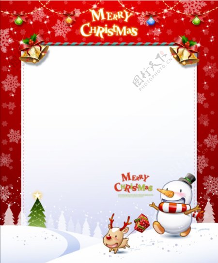 可爱的雪人和圣诞老人克劳斯01圣诞节矢量