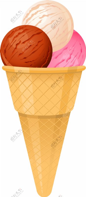 彩色冰淇淋向量