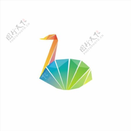 水晶天鹅logo抽象图形