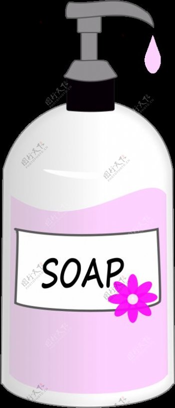 粉红色的液体肥皂