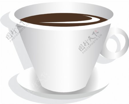 漂亮的咖啡杯矢量图图片