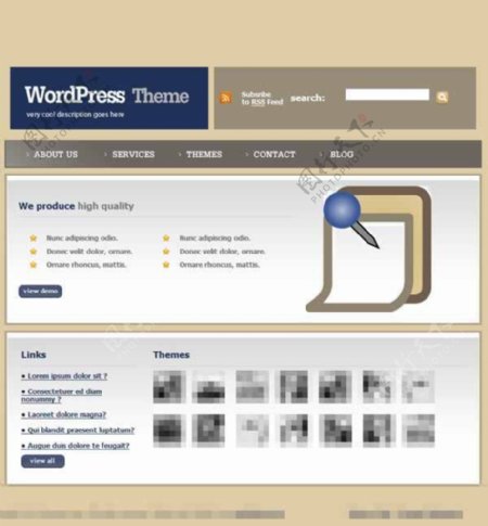 商务企业网站CSS棕色色调模板