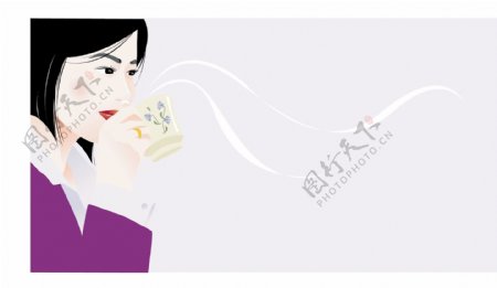 韩国矢量人物插画女图片