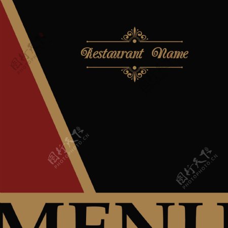 在复古风格的餐厅的菜单设计