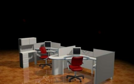 办公家具组合053D模型