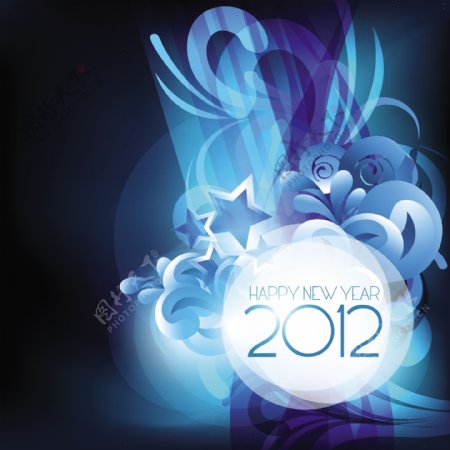 璀璨的2012新年背景