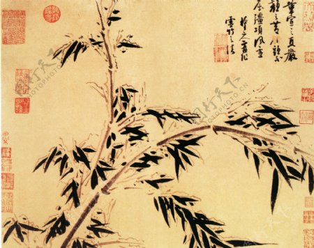 中国传世名画竹子