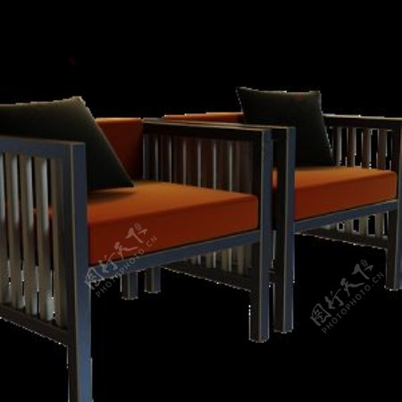 3D木制沙发模型