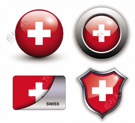 红十字标志按钮图片