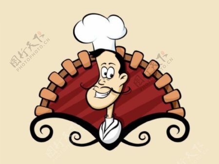卡通厨师图标psd素材