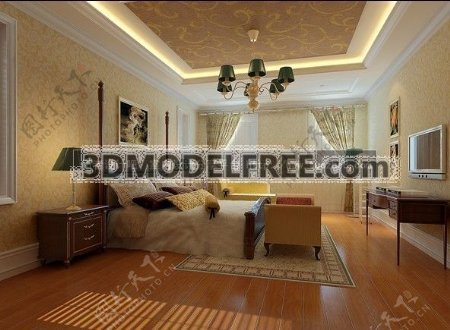 室内设计卧室3d素材3d模型49
