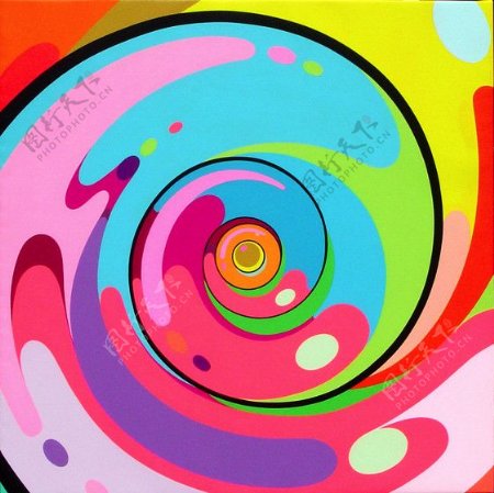 位图色彩彩色抽象漩涡免费素材