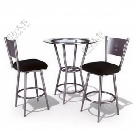 58餐馆餐厅桌椅组合3DMAX模型素材带材质