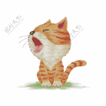 位图插画卡通动物猫免费素材