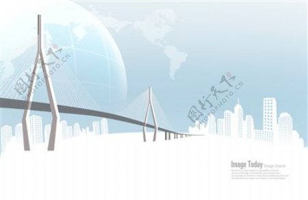 高清未来城市高架桥创意素材