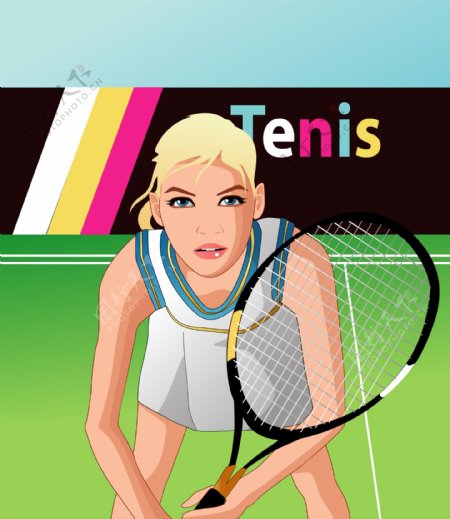网球比赛人物图片