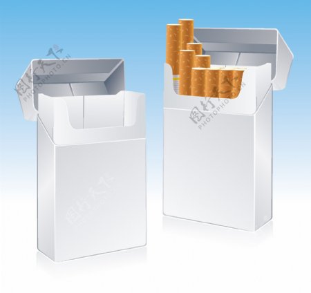 香烟矢量素材香烟盒