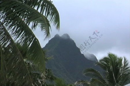 拉罗汤加岛锯齿峰云股票视频视频免费下载