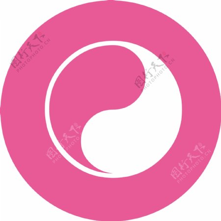 粉色太极图案图标