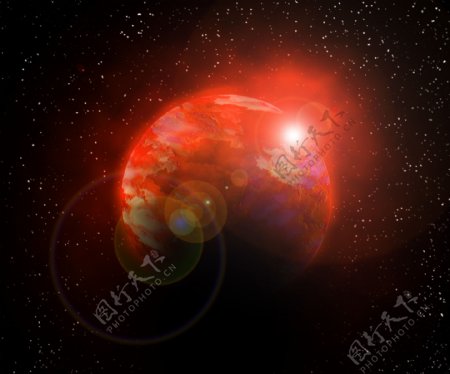 红色星球的宇宙背景