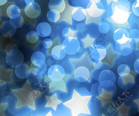 蓝色抽象的星星背景