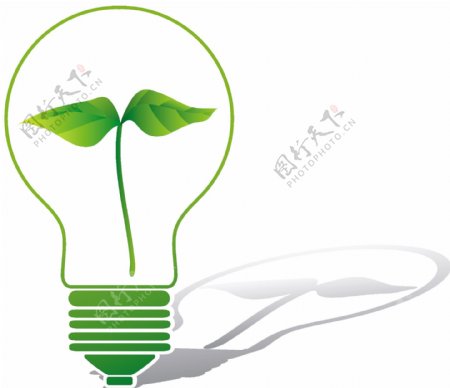 环保插画素材绿色灯泡