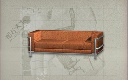 现代主义风格之沙发3D模型沙发031