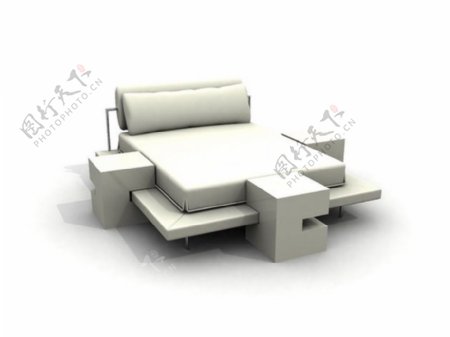 现代床3d模型家具效果图115