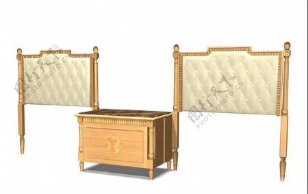 欧式床3d模型家具图片素材22