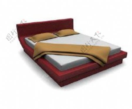 国外床3d模型家具模型2